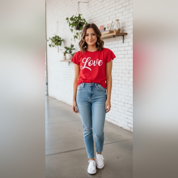 Bobbie Brooks Tops - ♥️Bobbie Brooks Red Love Tee♥️ NWT